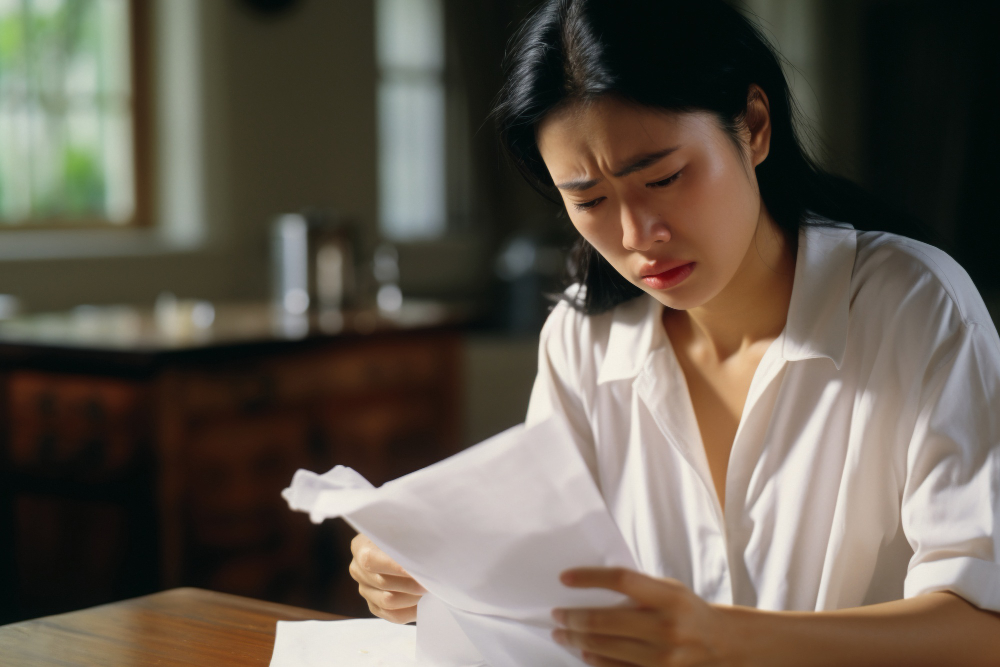 Asian female in credit card debt